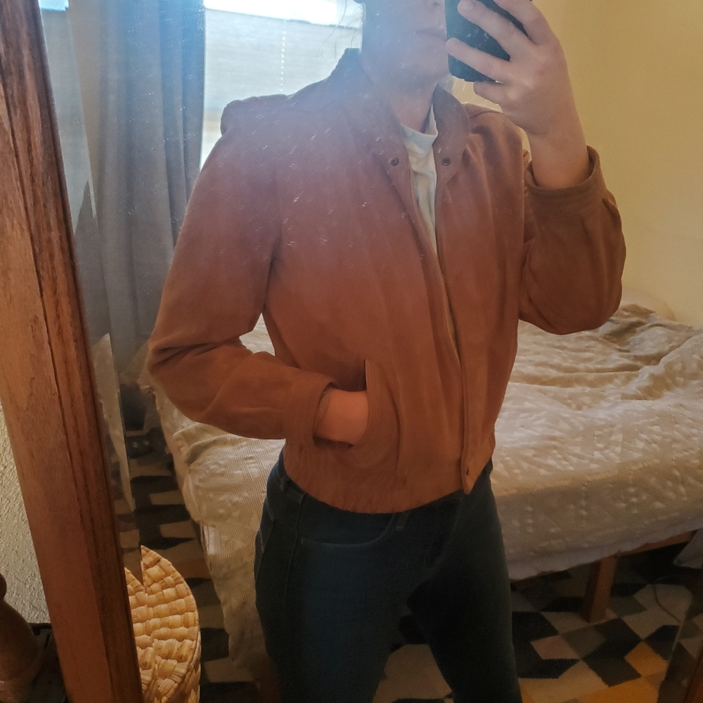 Vintage Brown Bomber Jacket - Picture 8 of 9
